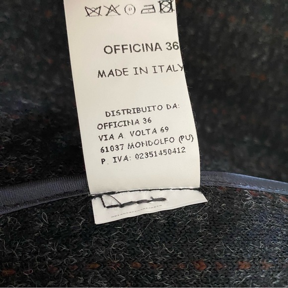 Officina 36 Blazer Wool Blend Jacket Sports Coat Blue Rust Stripes Men’s Size 48 - Picture 9 of 12